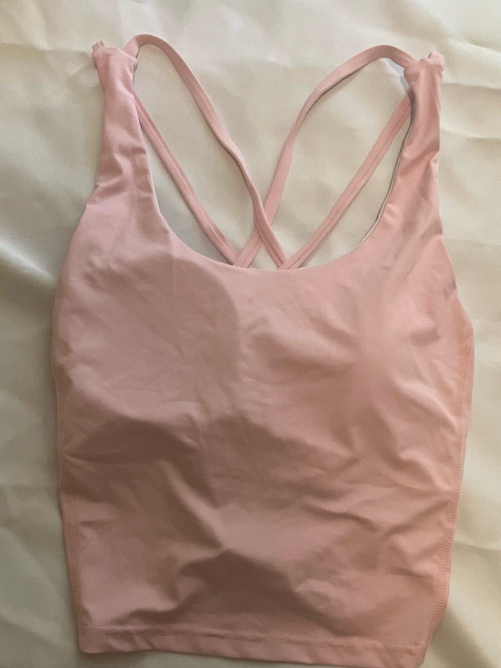 SHEIN Light Pink Strappy Sports Bra Tank Size M Never Worn